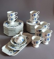 Gr. Konvolut - 38 Teile Kaffeeservice Gallo Leonardo Marie-Claire Veilchenblüten
