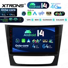 9" Build in DAB+ Autoradio Android 14 4+64G GPS Navi für Mercedes W211 E200 W219