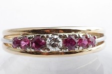 Rubin Brillant Diamant Ring