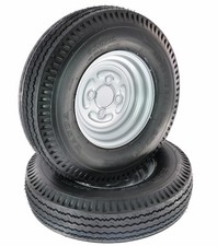 2 Stück Anhängerrad Komplettrad Rad 5.00-10  79N , 135/85-10 LK 4x100 , DOT 4024