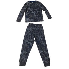 Schwarzer Schlafanzug Pyjama Raketen-Astronauten Gr.134 C&A Neu