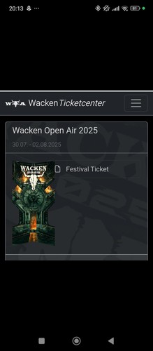 Wacken open air - open, ticket