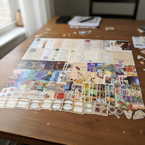 Scrapbooking papier sticker - papier,