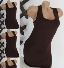 Damen Tank Top Long Top Shirt