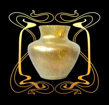 Joh. Loetz Witwe Candia Papillon PN I-7631 Jugendstil Antike Glasvase um 1898