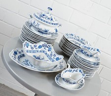 Oscar Schaller Porzellan Zwiebelmuster verschiedene Teile Vintage 1960er Jahre