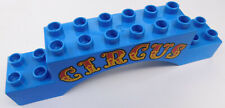 Lego Duplo Torbogen Circus Motivstein in blau Brücke Schild Zirkus
