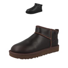 UGG Classic Ultra Mini Lthr Regen Boots Women Damen Stiefeletten Stiefel