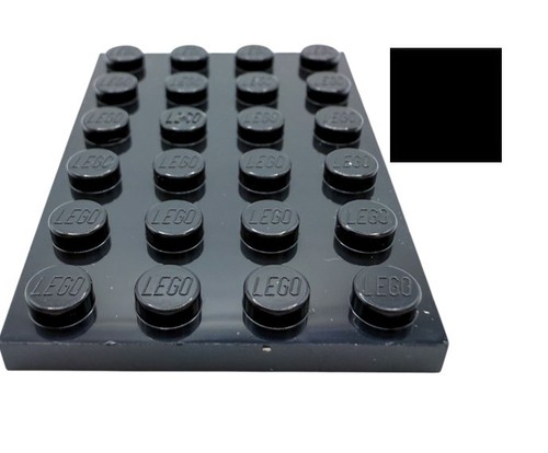 Lego platte 4x6 schwarz - platte,