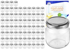 75 Rundgläser 212ml nieder silber Einmachgläser Marmeladengläser Einweck Glas