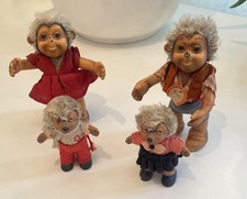 4x Steiff Mecki & Macki Igel Figuren 1950er/60er Zelluloid Filz Original