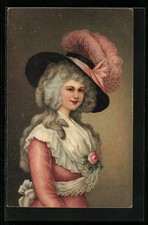 Künstler-AK Duchess of Devonshire mit Hut 