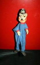 Handpuppe Polizist, Schutzmann, Schupo mit Beinen, Papiermasché alt
