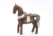 Antike Figur Pferd Holz mit