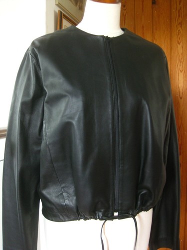 Leder bomber jacke - m&s,