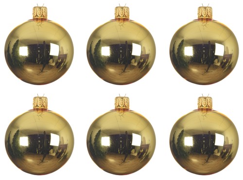 Weihnachtskugeln 8cm glas - 6,