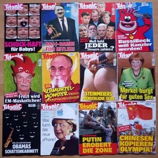 12x Titanic 2008 Satiremagazin endgültig Jahrgang komplett Zeitschrift Merkel