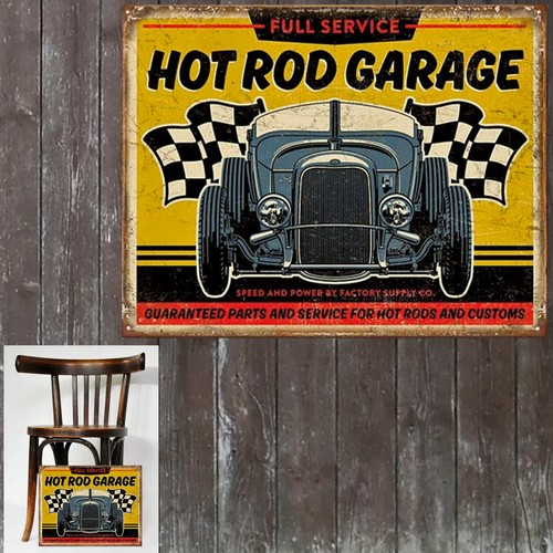 Hot rod schild usa 40 - 30, x
