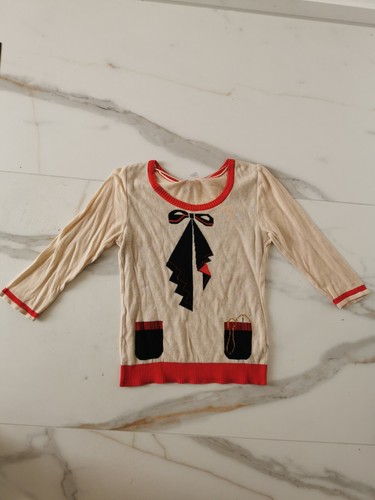 Feinstrick pullover beige rot - feinstrick,