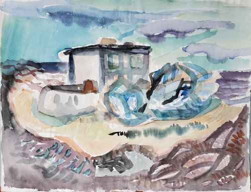 Gemälde aquarell abstrakt - aquarell,