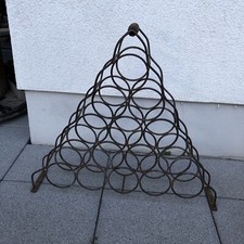 Antiker Eisen Flaschenträger/Weinregal für 15  Wein- Flaschen aus Nachlass!
