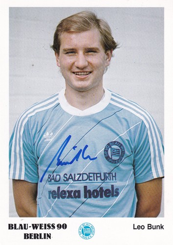 Autogramm leo bunk blau - autogramm,