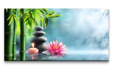 120x60cm Leinwandbild Bambus