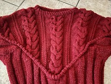 Handmade Bordeaux Strickpulli