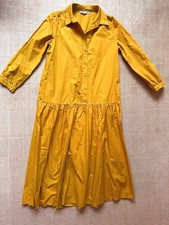 Zara Hemdblusen Kleid Gelb mit