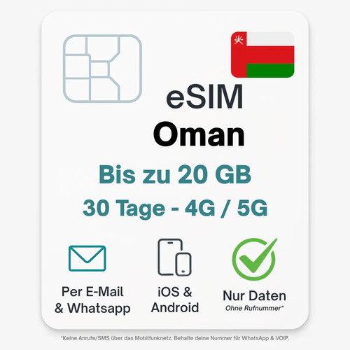 Oman esim datentarif digitale - esim,