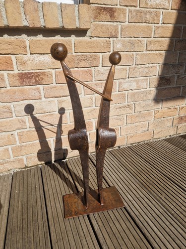 Skulptur metall paar - metall,