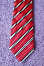 Sehr schöne Krawatte reine 100% SEIDE Silk! Designer B:9 cm Rot Modern Italy??