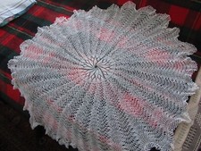 FILET Tischdecke gestrickt Spitzendecke Handarbeit Kunststricken