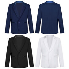 DE Jungen Anzug Jacke Klassischer Anzugjacke Sakko Mantel Smoking Jacke Blazer 