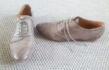 Leder Halbschuhe Budapester Style Gr. 42 von Belmondo grau