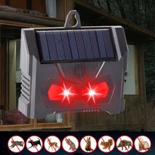 Solar Ultrasonic Repeller Repellent Hundeabwehr Tiervertreiber Wildtierabwehr DE