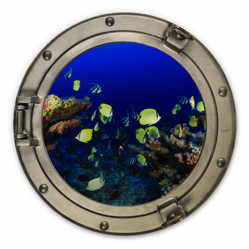 Holzbild optik bullauge - holzbild, 3d-optik