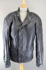 BRITISH MADE BTK LEATHERS BLACK COWHIDE BIKER JACKET WITH CE ARMOUR 38-40 IN/MED
