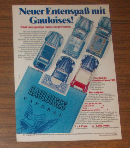 Seltene werbung gauloises - seltene,