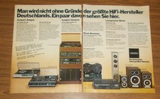 Seltene Werbung vintage GRUNDIG HiFi Compact System 20a Studio RPC 350 500 1978