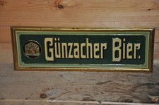 Altes Brauereischild/Blechschild 30er J. Günzacher Bier,Ostallgäu,Reklameschild