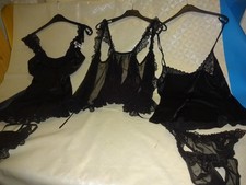 Sexy Dessous Erotik Reizwäsche String Bodys schwarz 3 x verschieden Top