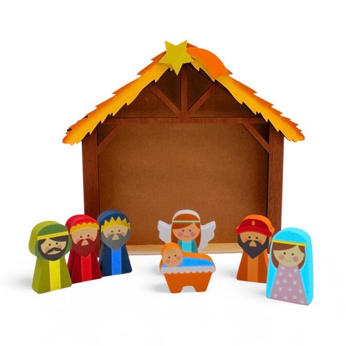Holz weihnachts deko krippe - weihnachts,