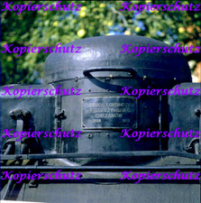 6x6 Color DIA, Öchsle Dampflok 99 1773 Fabrikschild Lokfabrik Chrzanow '86