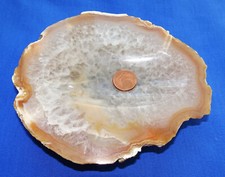 Achat, Bergkristall Druse, Schale / 375 Gramm