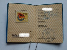 DDR Mitgliedsbuch Deutsch