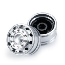 4 Stück Metall Reifen Vorderrad Nabe Truckfelgen Felgen Für RC 1:14 Tamiya LKW