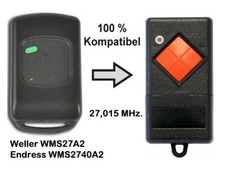 Handsender Ersatz 27,015 MHz. 1 Kanal Weller WMS27A2 Endress WMS2740A2 Fernbedie