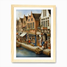 Belgischer markt kunstdruck - belgischer,