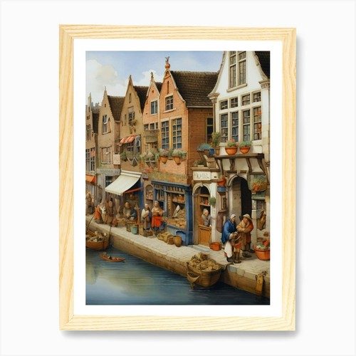Belgischer markt kunstdruck - belgischer,